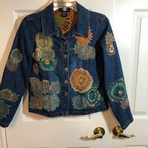 🎉SALE❤️ Denim Jacket Blazer Embellished B1-1545